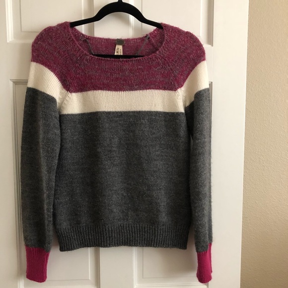 Free People Sweaters - NEW Free People Stripe Wool Blend Sweater